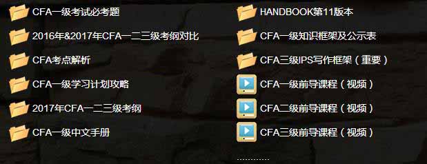CFA考試資料