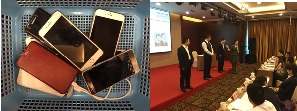 課前收手機演示男士著裝標準