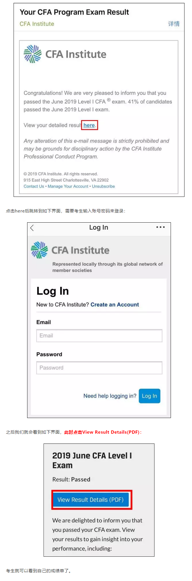 CFA成績單
